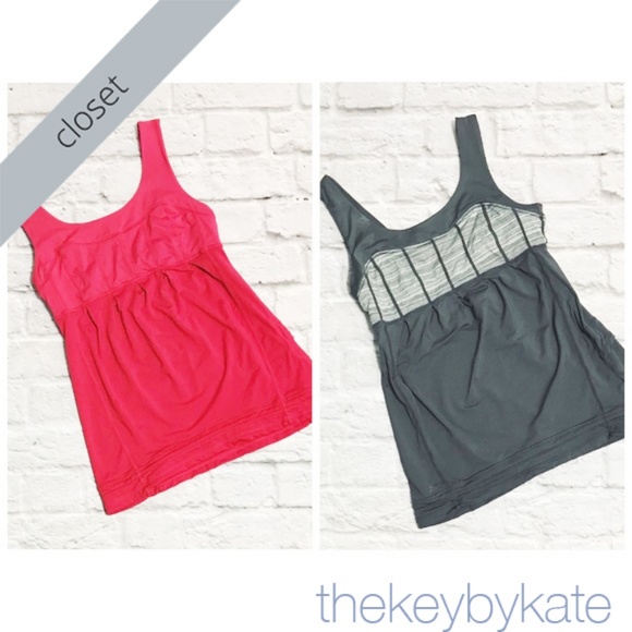 lululemon athletica Tops - Lululemon Workout Scoop Neck Tank Top Flaw Duo